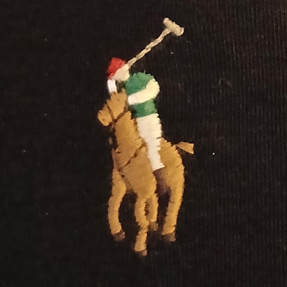 Polo by Ralph Lauren Black Polo Shirt Medium - Picture 2 of 4